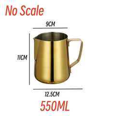 Stainless Steel Coffee Frothing Pitcher – 900ML Milk Steaming Jug