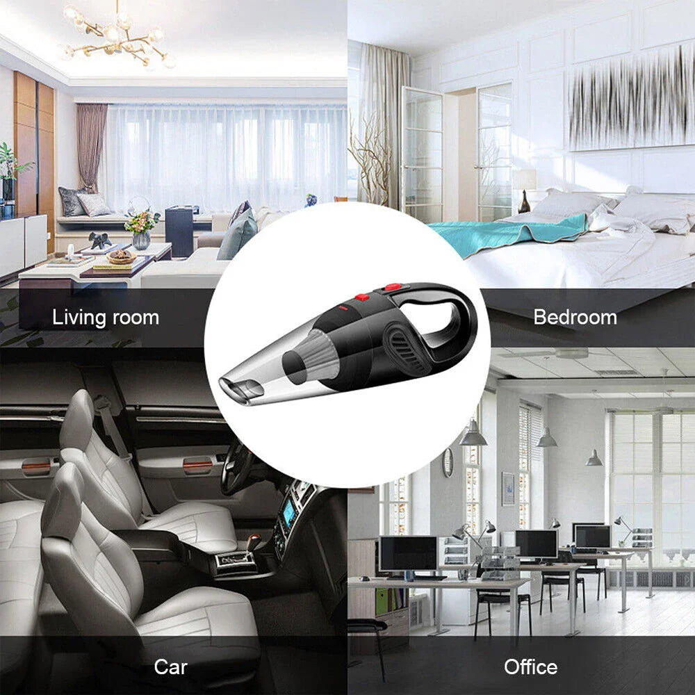 Eliteridegear wireless handheld vacuum cleaner with strong 12000PA suction, USB charging, and wet/dry cordless design for car cleaning.