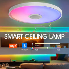 LED Music Ceiling Lights RGB+CW Dimming with Remote Control APP