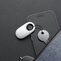 Adistore portable Bluetooth GPS pet tracker with long battery life, showing device with compact design and LED indicator.
