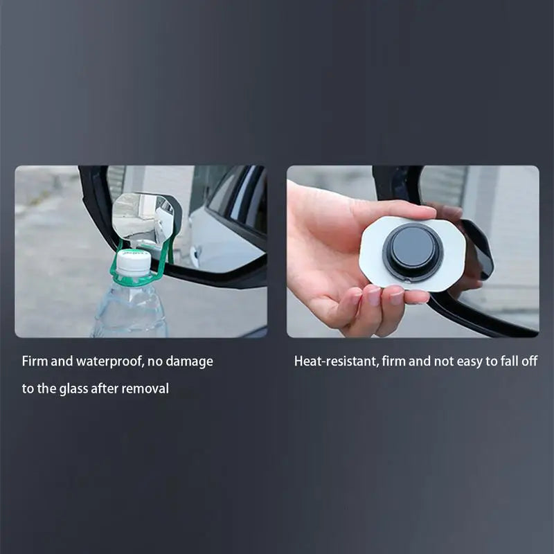 Eliteridegear convex side glass for cars, high-definition blindspot rearview mirror with wide-angle 360-degree visibility