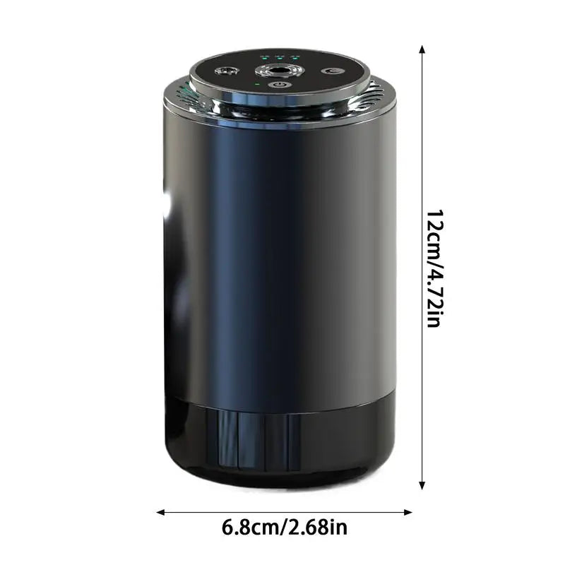 Eliteridegear Smart Auto Car Air Freshener diffuser with long-lasting scent and odor elimination, shown in a car interior.