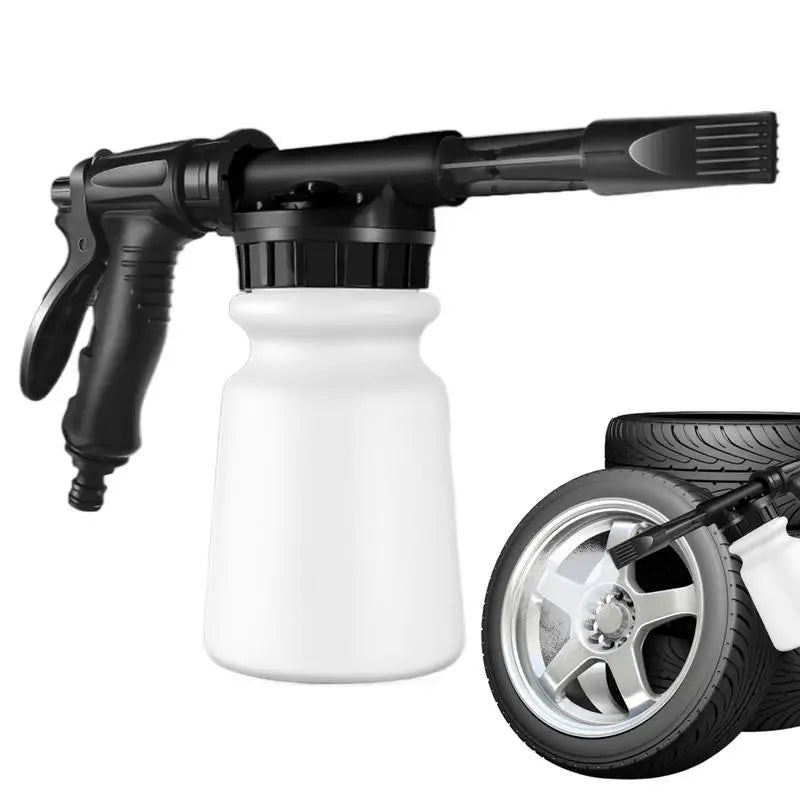 Eliteridegear foam cannon for garden hose, 1L handheld soap foam sprayer with pressurized spray for cleaning.