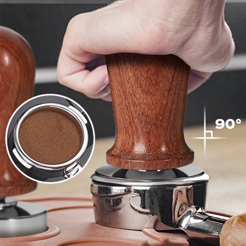 Stainless steel coffee tamper spring by Adistore for espresso tamping, with a sleek, durable design suitable for professional baristas