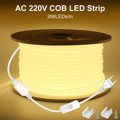 Freebeam COB LED Strip Light 20m 50m High Bright Bedroom