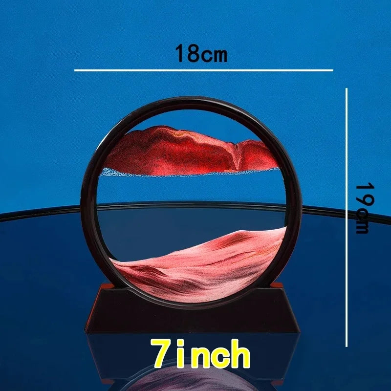 3D Sand Art Hourglass – Moving Quicksand Decoration for Home & Office