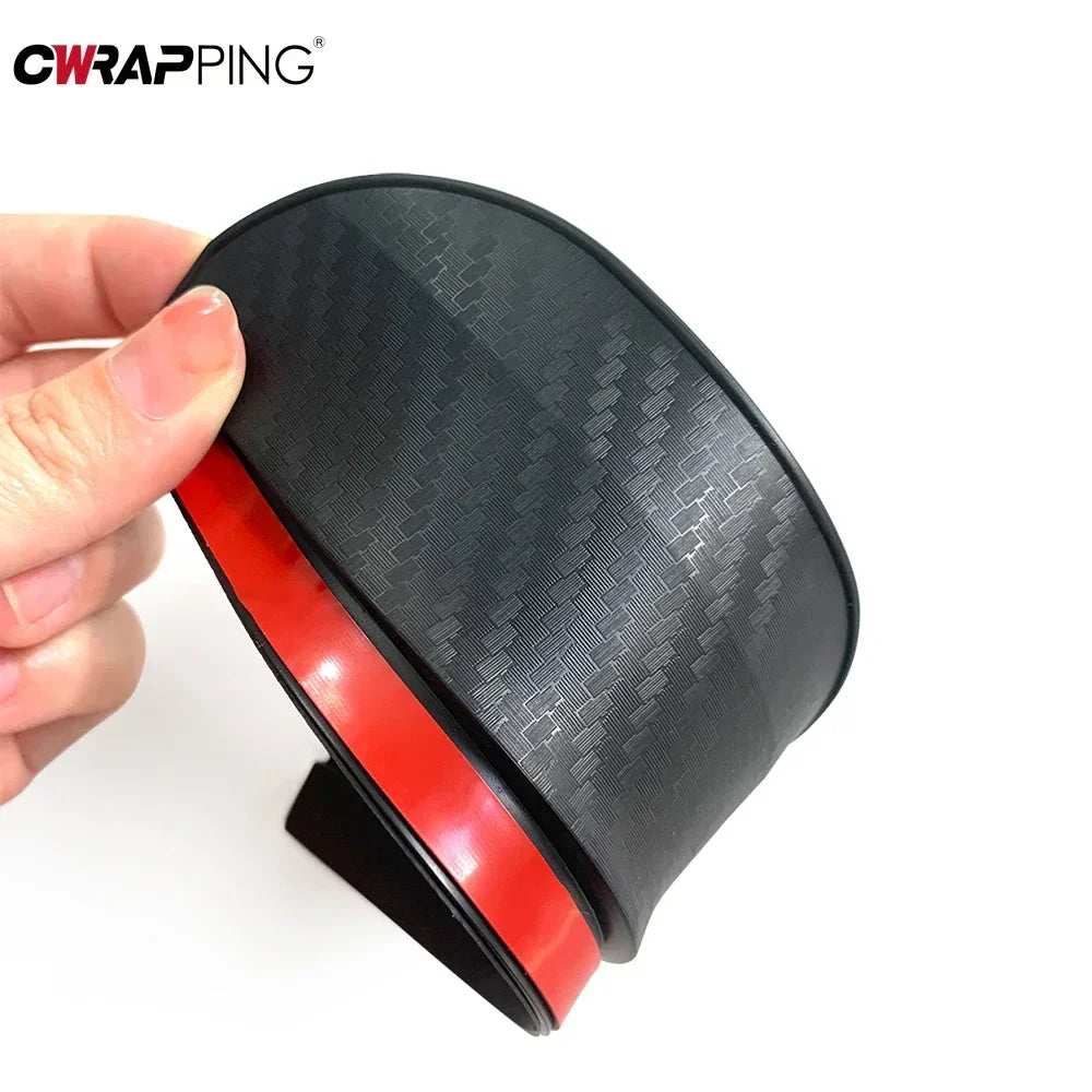 Eliteridegear car rearview mirror rain eyebrow with carbon fiber sun visor shade for clear vision and rain protection