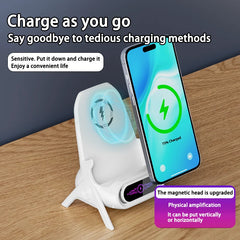 CQJT Cordless Charger Desk Phone Stand 3in1 Fast Charger