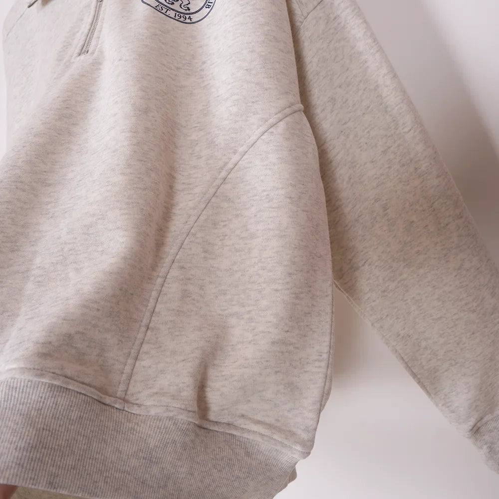 Adistore ZESSAM Club women's long sleeve graphic sweatshirt with collar, comfortable casual sweatshirt for women.
