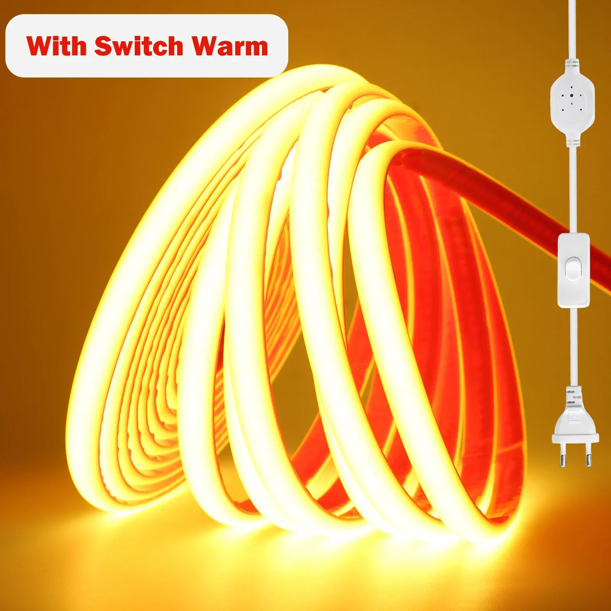 KISUFU COB LED Neon Strip Light 220V IP67 Waterproof Home