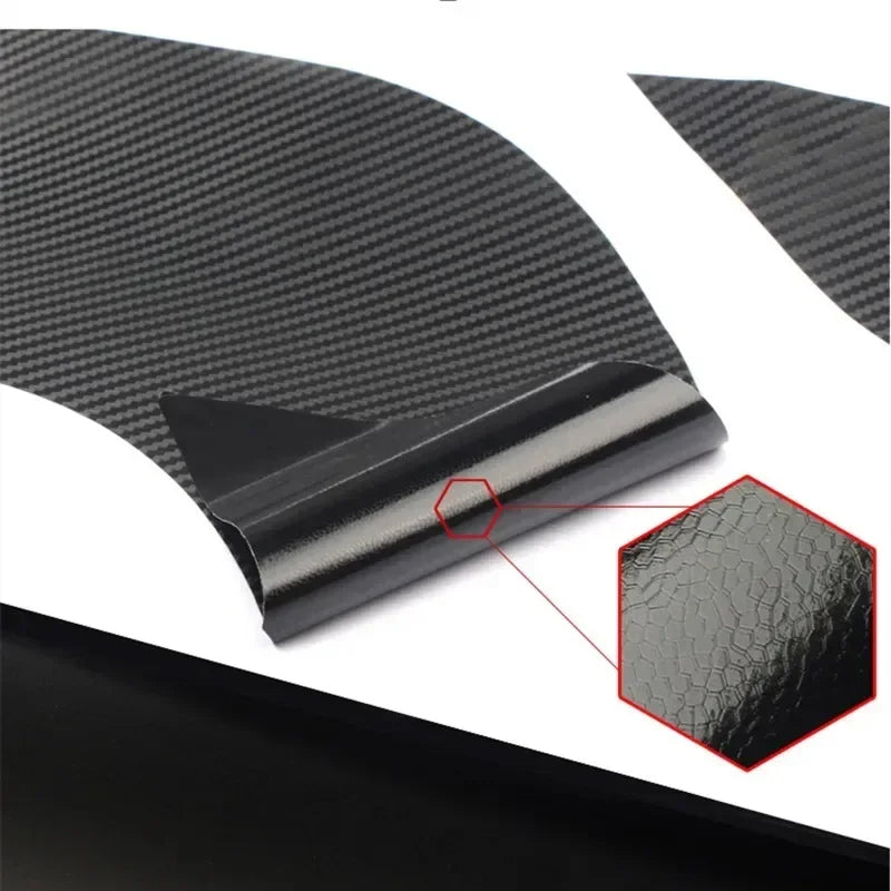 Eliteridegear 4-pack carbon fiber car door handle protective film stickers with scratch-resistant covers for vehicle exterior.