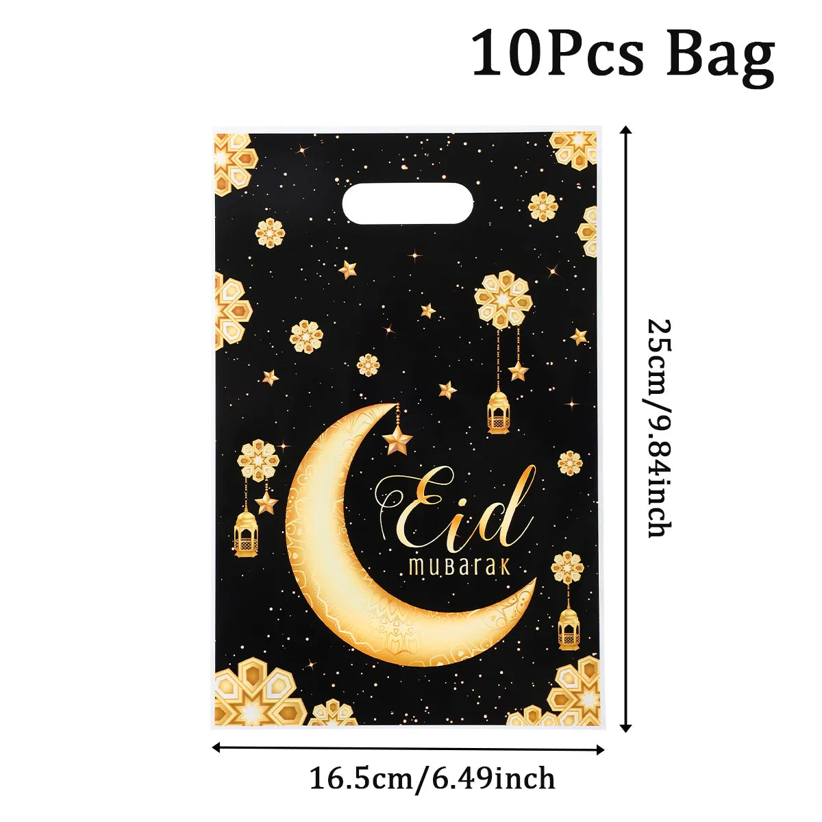 QIFUCN Eid Mubarak Gift Bags Plastic Treat Muslim Ramadan