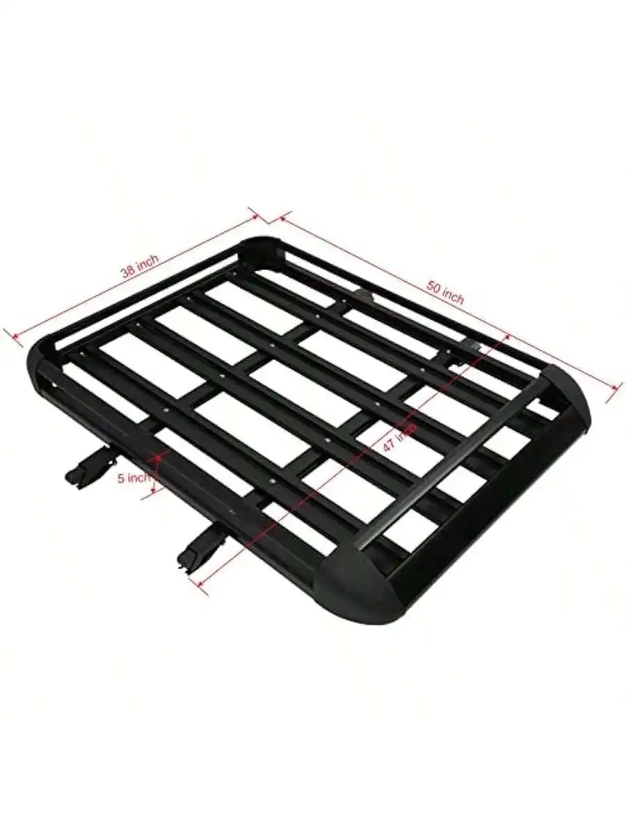 Eliteridegear Aintier Roof Rack for 48-inch crossbars, cargo basket and luggage carrier mounted on vehicle roof.