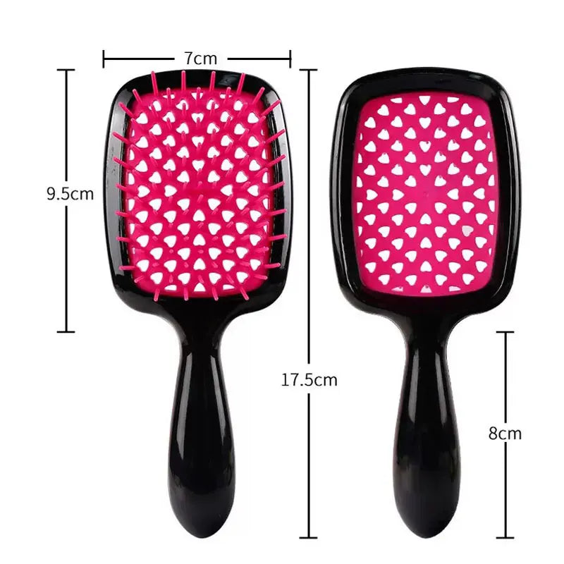 Adistore detangling hair brush for wet and curly hair with massage hollow comb design, gentle and easy to use.