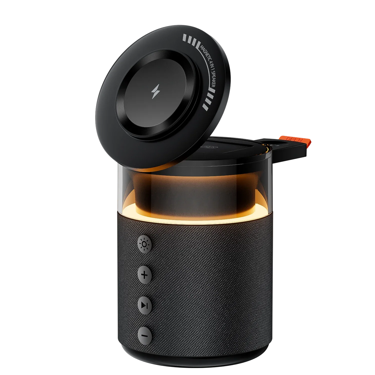 Magnetic Wireless Charging Station – Night Light & Speaker