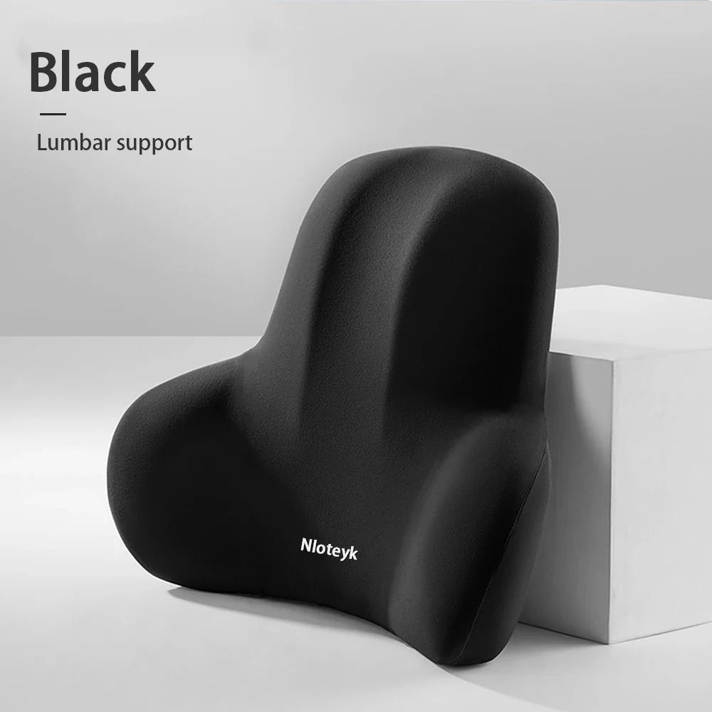 Car Neck Pillow Memory Foam Protection Lumbar Backrest Cushion Lumbar Cushion Car Headrest Seat Travel Interior Accessorie