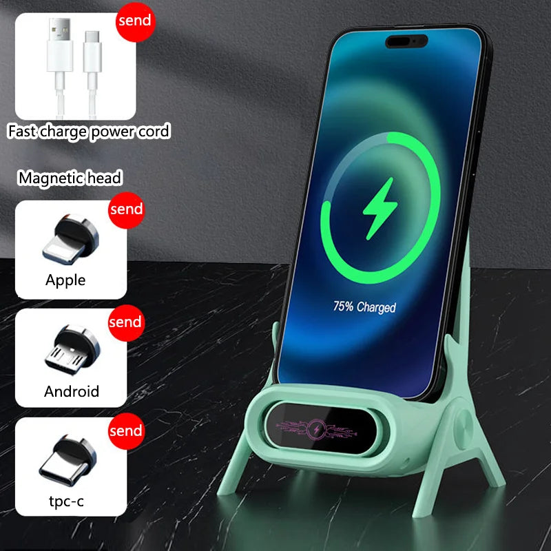CQJT Cordless Charger Desk Phone Stand 3in1 Fast Charger