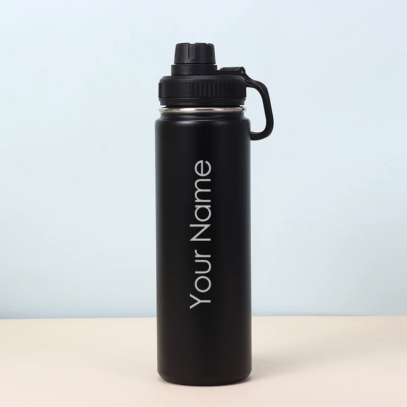 304 stainless steel insulated water bottle, 24oz vacuum sports cup with a sleek design and spill-proof lid by Adistore