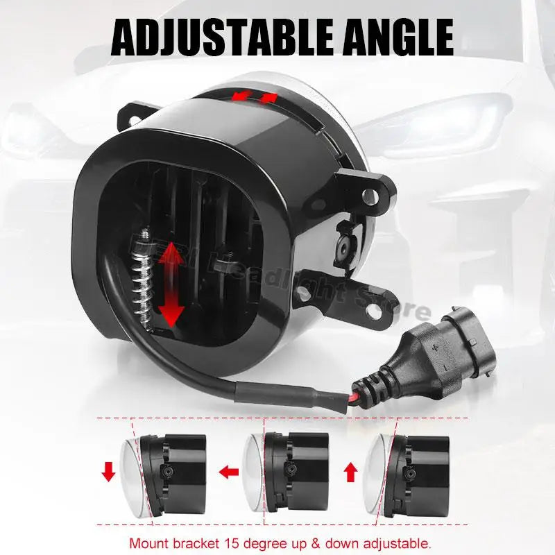 Eliteridegear 3-inch 30W LED fog light with 6000K white flat driving beam for off-road and vehicle visibility.