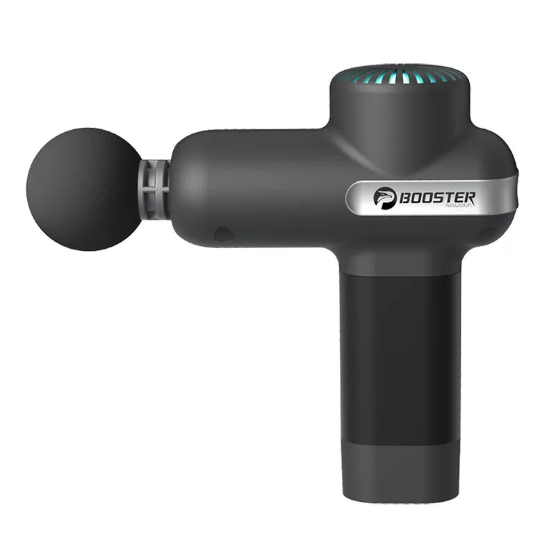Adistore BOOSTER M2-12V massage gun with LCD display, deep muscle massager for relief and muscle recovery.