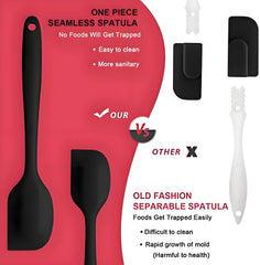 Choice Silicone Spatula Set 6 Piece Nonstick Dishwasher Safe For Home Cooks And Bakers Durable Flexible Heads