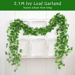 ZQNYCYCN 2.1M Silk Ivy Leaf Garland for Weddings and Decor