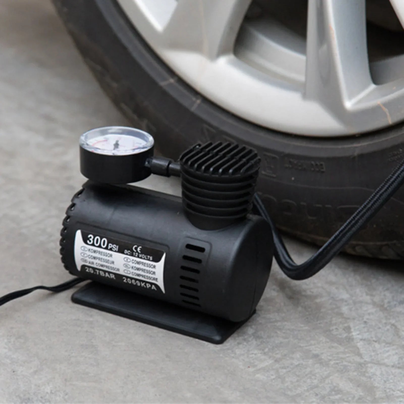 Eliteridegear small air pump inflator for vehicles and sports equipment, compact and efficient for quick inflation needs.