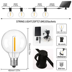 Ganriland G40 Solar String Lights Weatherproof Patio
