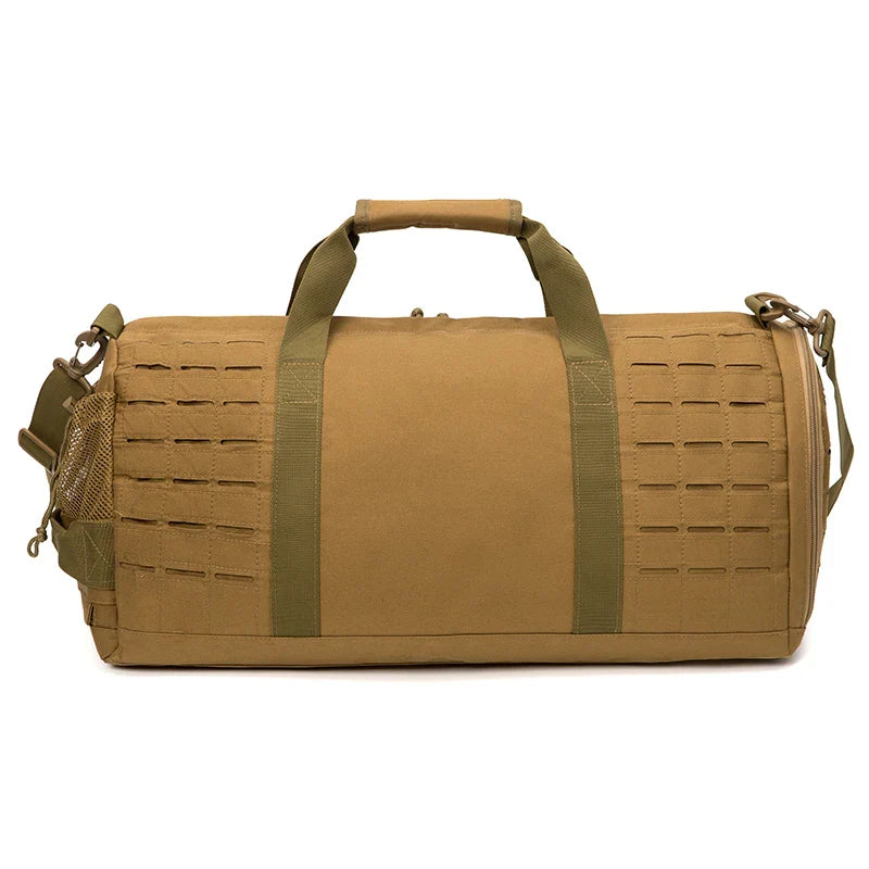 Eliteridegear QT&QY 40L sport gym bag with multiple compartments, tactical design, suitable for travel, fitness, and sports activities.