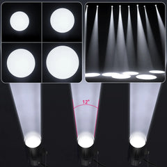Somspot White LED Pinspot Lights 4 Pack For DJ Bar Club
