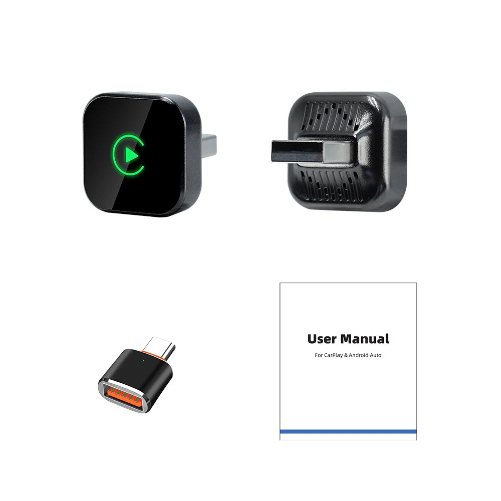 Qzonnect 2025 New Wireless CarPlay & Android Auto Adapter | Wireless Dongle – Ultra-Compact | For Factory-Wired CarPlay AA