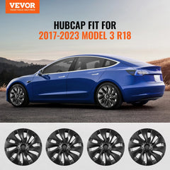 Eliteridegear VEVOR 18-inch wheel rim cover hubcap with snap, guard tape, valve nozzle hole, made of ABS and PC material.