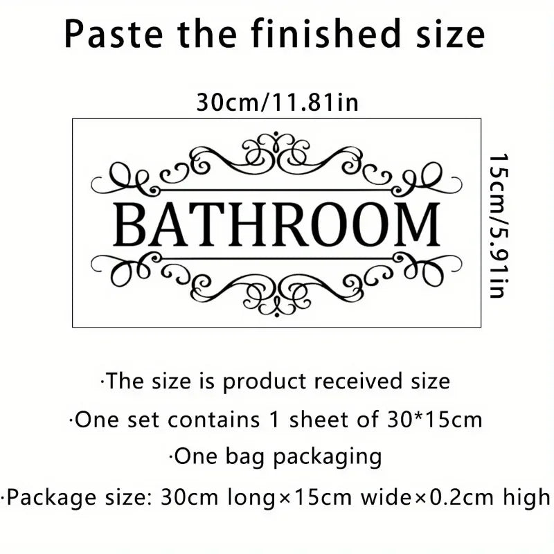 Waterproof Bathroom Wall Sticker – PVC Home Decor