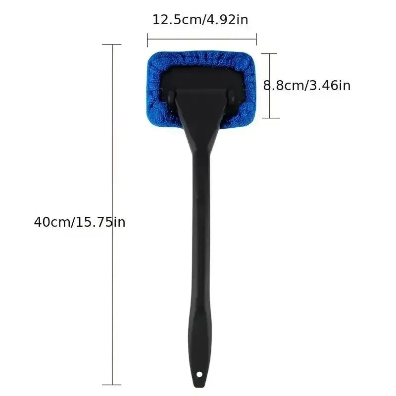 Eliteridegear windshield wash tool and window cleaning brush kit with long handle for car interior and exterior cleaning.