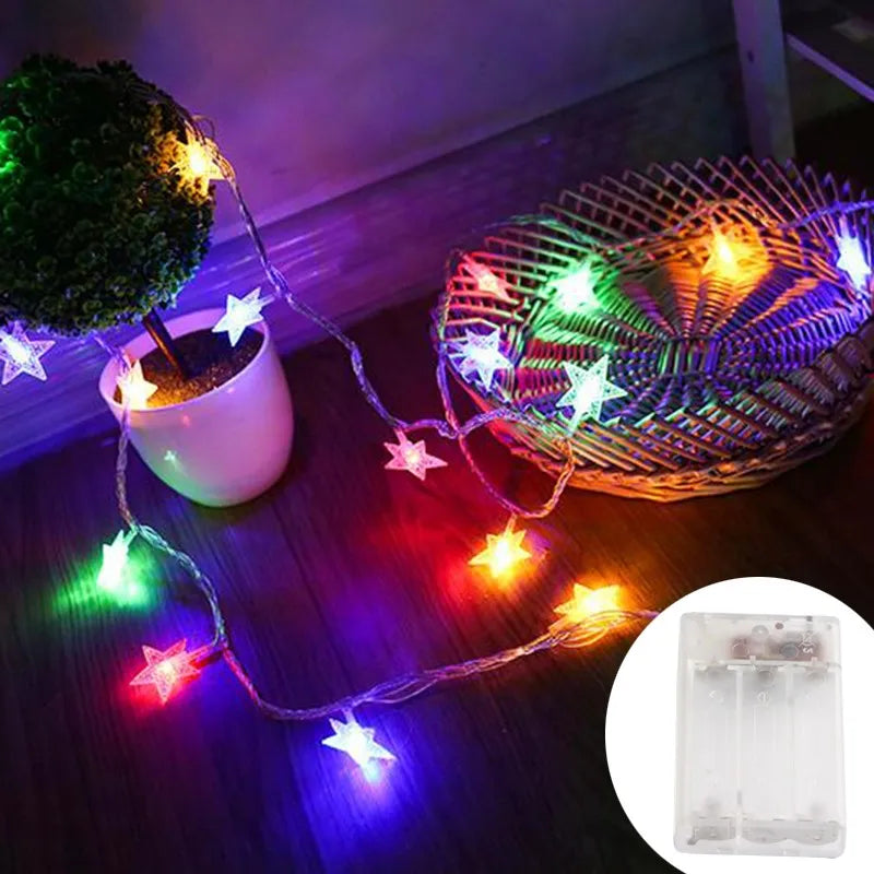 KIKIELF LED Star Fairy Lights Outdoor Garden Warm White
