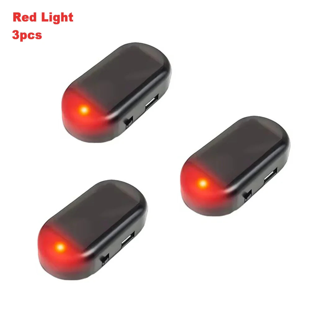 Eliteridegear solar powered dummy security light with flashing LED warning lamp for anti-theft and caution in outdoor settings.