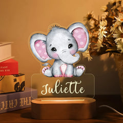 Personalized Kids Animal Night Light Custom Name Lamp