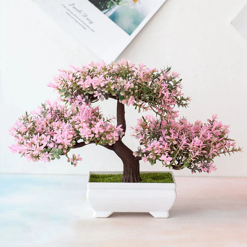 ZhejiangChoice Artificial Bonsai Small Tree Plant Decor Home
