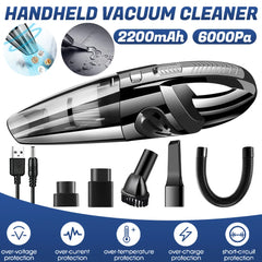 Eliteridegear wireless handheld vacuum cleaner with 12000PA strong suction, USB charging, wet and dry car cleaning in action.