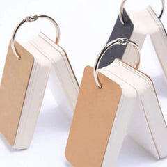 Moonbiffy Blank Pocket Memo Pad Ring 100 Sheets Students
