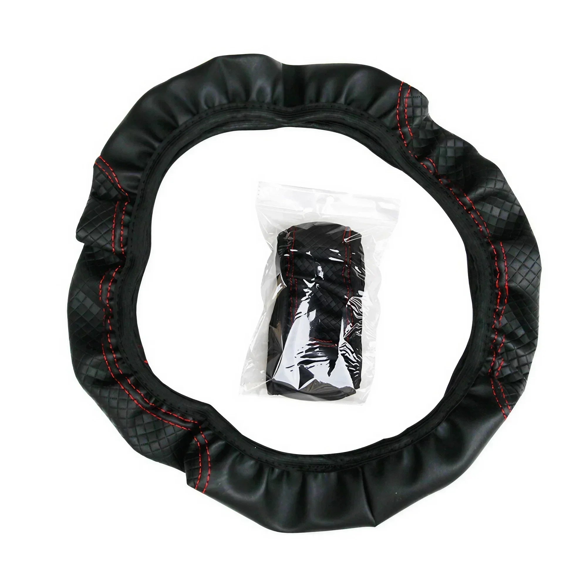 Eliteridegear breathable PU leather universal car steering wheel cover with anti-slip grip and interior decoration style