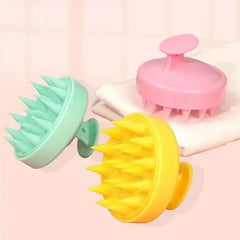 Silicone Scalp Massager Brush – Shampoo & Hair Cleansing Comb