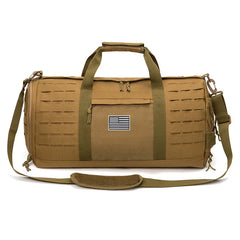 Eliteridegear QT&QY 40L sport gym duffel bag with multiple compartments, black tactical design, suitable for travel, fitness, and training.