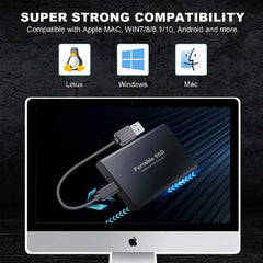AEVYVKV Portable SSD 2TB USB C External Drive For Laptop