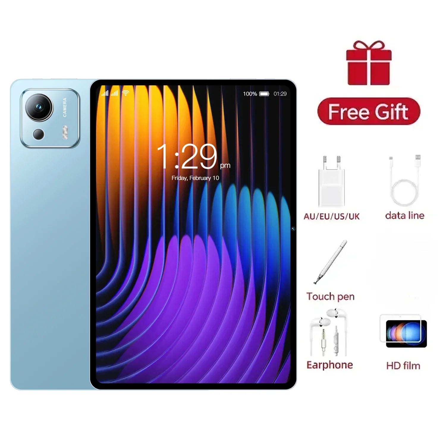 Adistore Pad 7 Ultra tablet with 22GB RAM, 2TB storage, 5G connectivity, Snapdragon Gen3, running Android 15, with screen and buttons visible