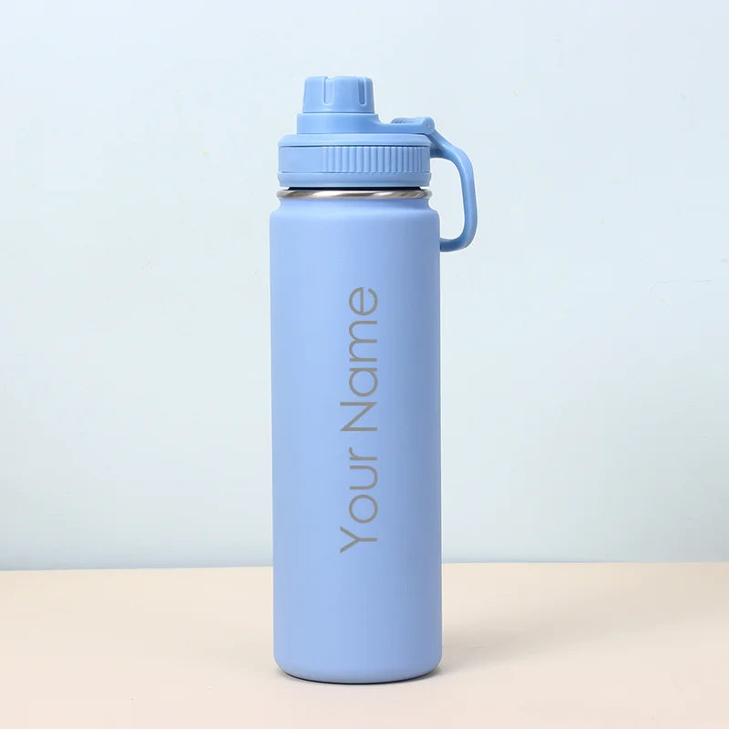 Adistore 24oz stainless steel insulated water bottle with vacuum sports cup, featuring a sleek design and secure lid.