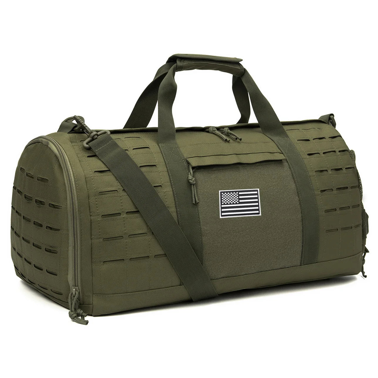 Eliteridegear QT&QY 40L sports gym duffel bag with multiple compartments, tactical design, ideal for travel, fitness, and training.