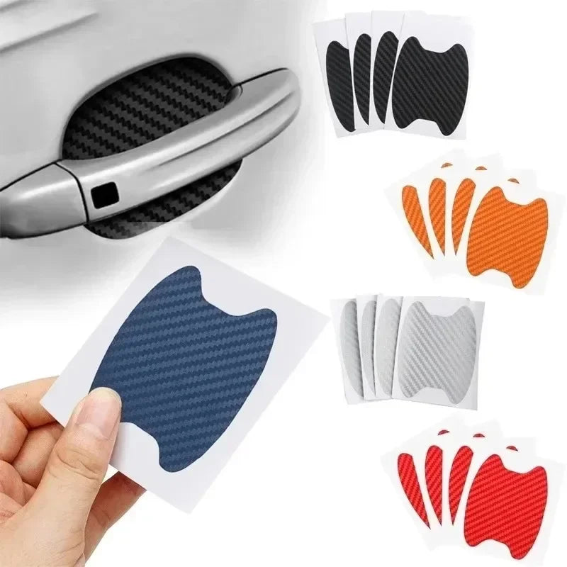 Eliteridegear carbon fiber car door handle protective film, scratch-resistant covers, four-piece set for exterior car accessories.