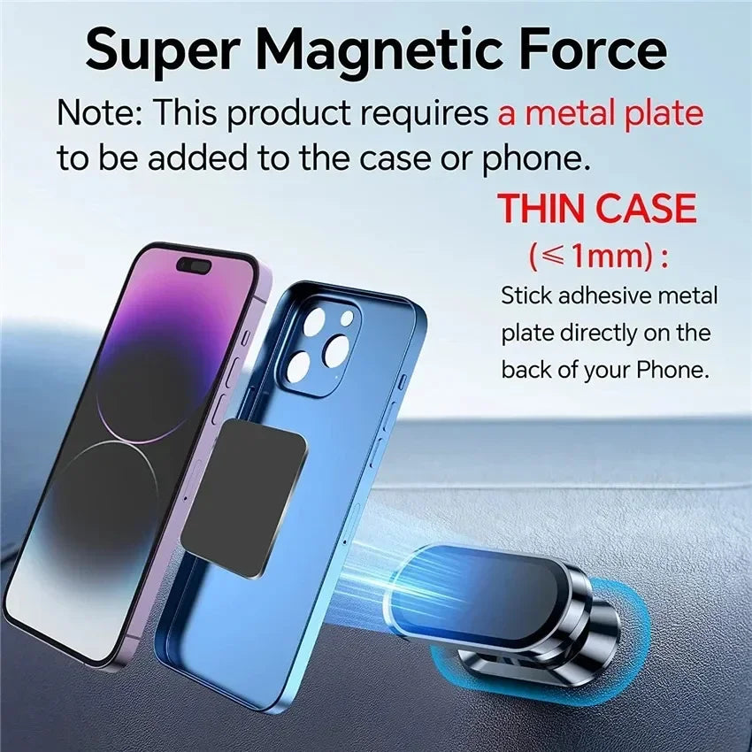 Eliteridegear magnetic cell phone holder attaches to car air vent, supports iPhone, Xiaomi, and smartphones for easy GPS access.