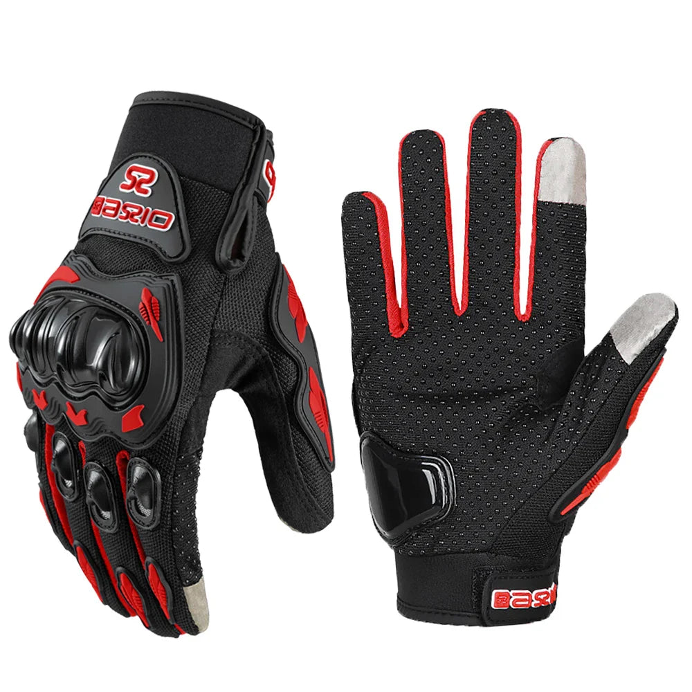 Eliteridegear breathable full finger motorcycle gloves with non-slip, wear-resistant design, touch screen compatible for motocross riding.